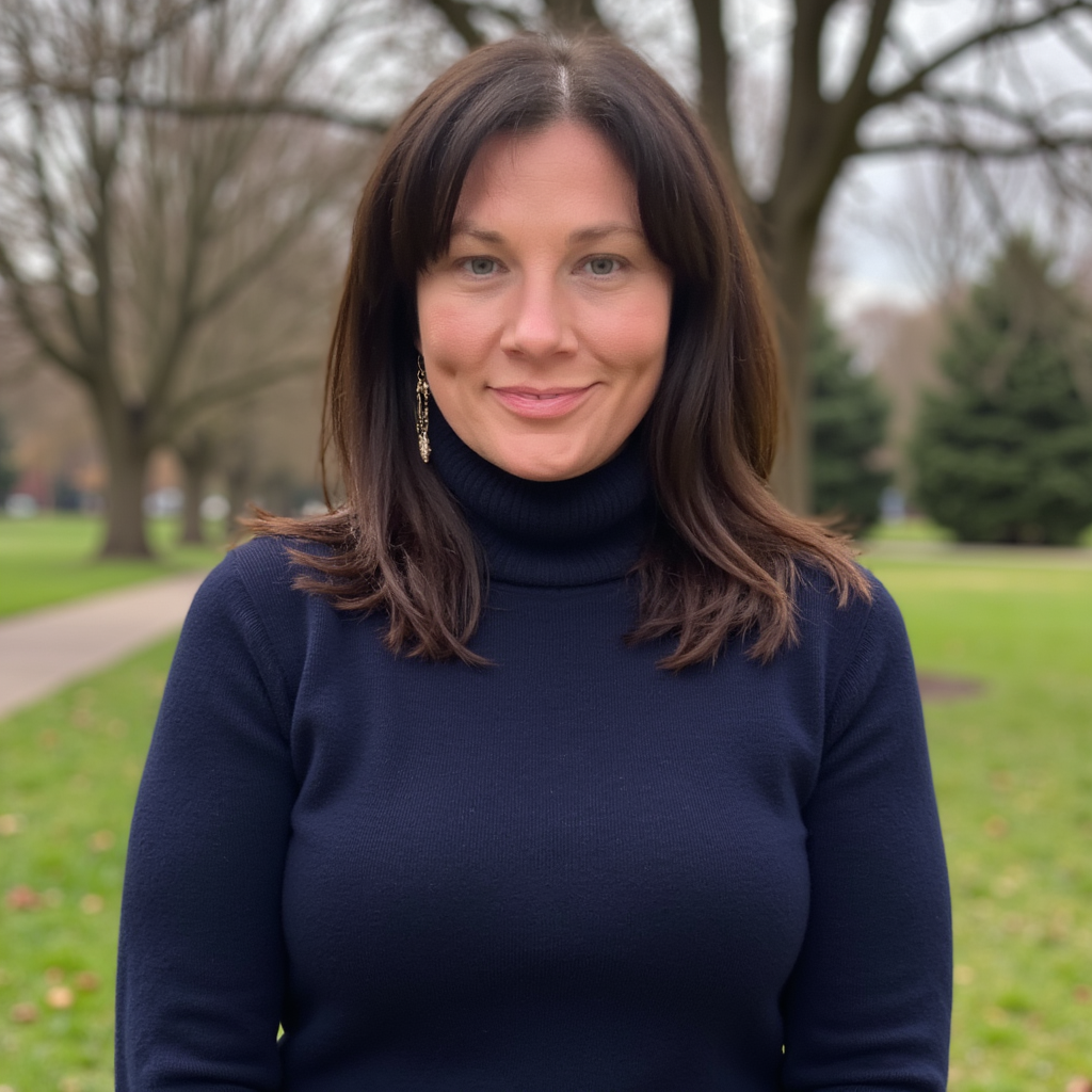 Michelle Fetsch in blue